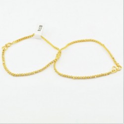 Pair of 2-Tone Baby Bracelets - DMS-C12-B74 - 1