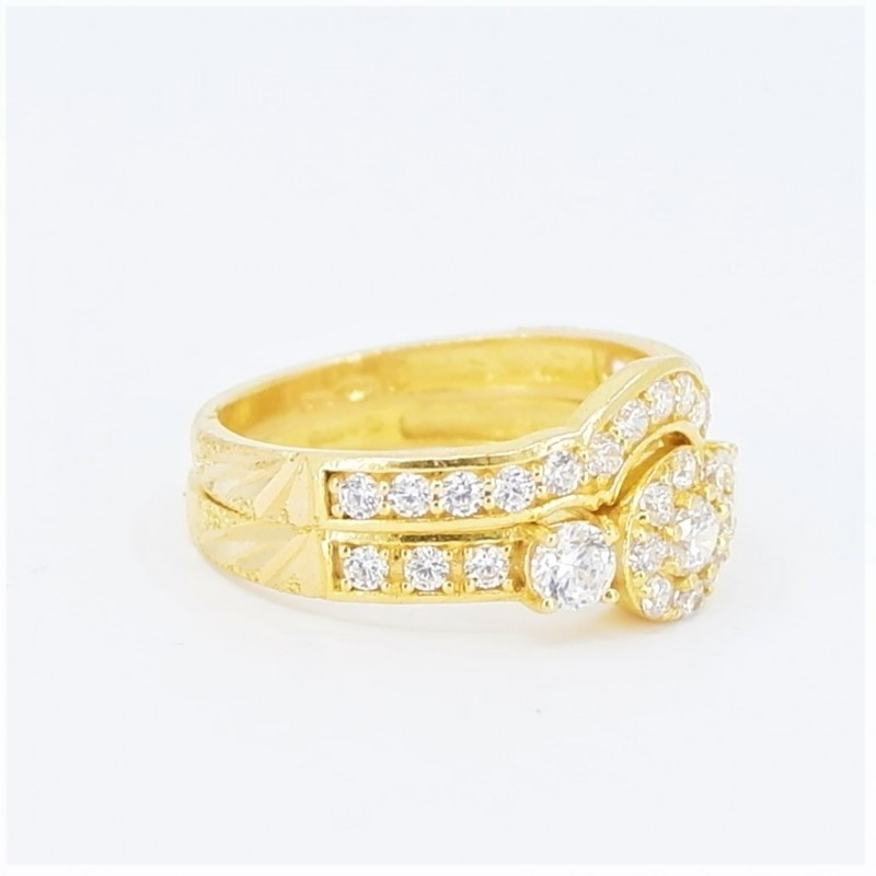 22ct Bridal Ring Set - DMS-R60 - 1