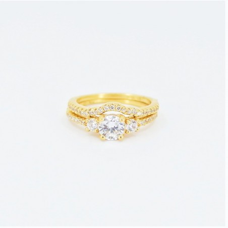 22ct Bridal Ring Set - DMS-R59 - 2