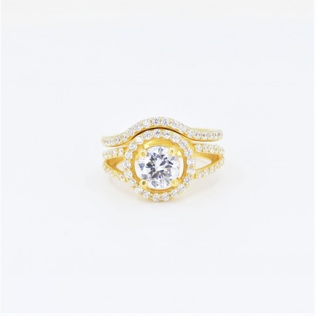 22ct Bridal Ring Set - DMS-R109 - 1