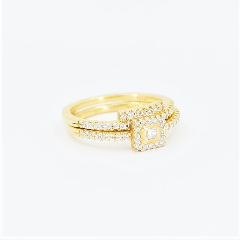 22ct Bridal Ring Set - DMS-R59 - 1