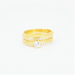 22ct Bridal Ring Set - DMS-R56 - 1