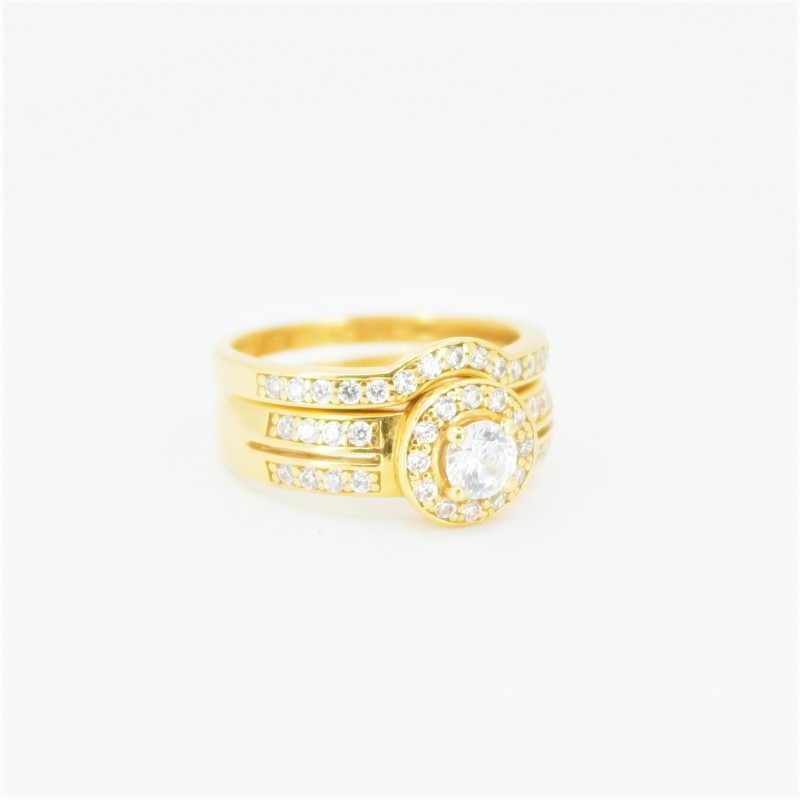 22ct Bridal Ring Set - DMS-R84 - 1