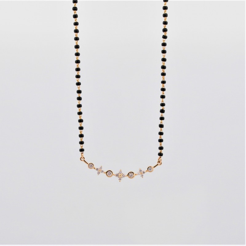 Diamond Mangalsutra Necklace - TZ4759 - 1