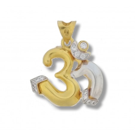 Two Tone Aum Pendant - 1