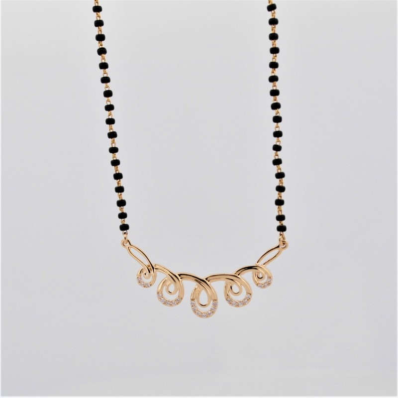 Diamond Mangalsutra Necklace - TZ4758 - 1
