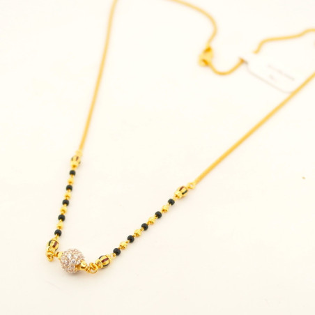 DMS760-1178 Fancy Mangalsutra - C/Z Pendant - 1