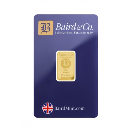 2.5 gram Baird and Co. Bullion Bar - 1