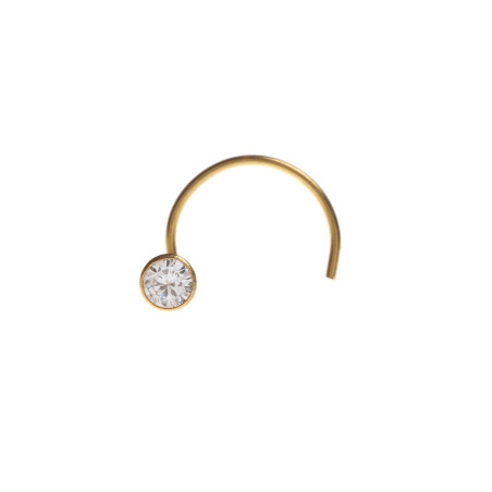 Rubover Set Screw back Nose Studs - 1