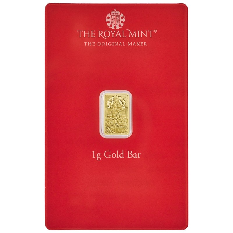 1g Laxmi Gold Bar - The Royal Mint