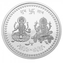 5 grams Ganesh Lakshmi Silver Coin