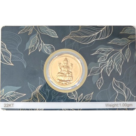 1g 22ct Gold Laxmi Coin
