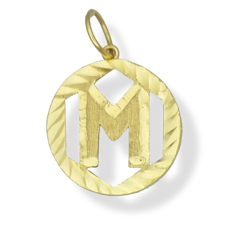 Round Large Initial Pendants