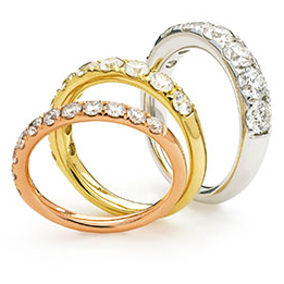 Diamond Split Claw Half Eternity Ring