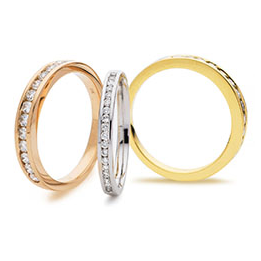 Diamond Channel Set Half Eternity Ring